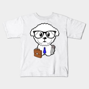 Cute furry Dog is a colleague at work Kids T-Shirt